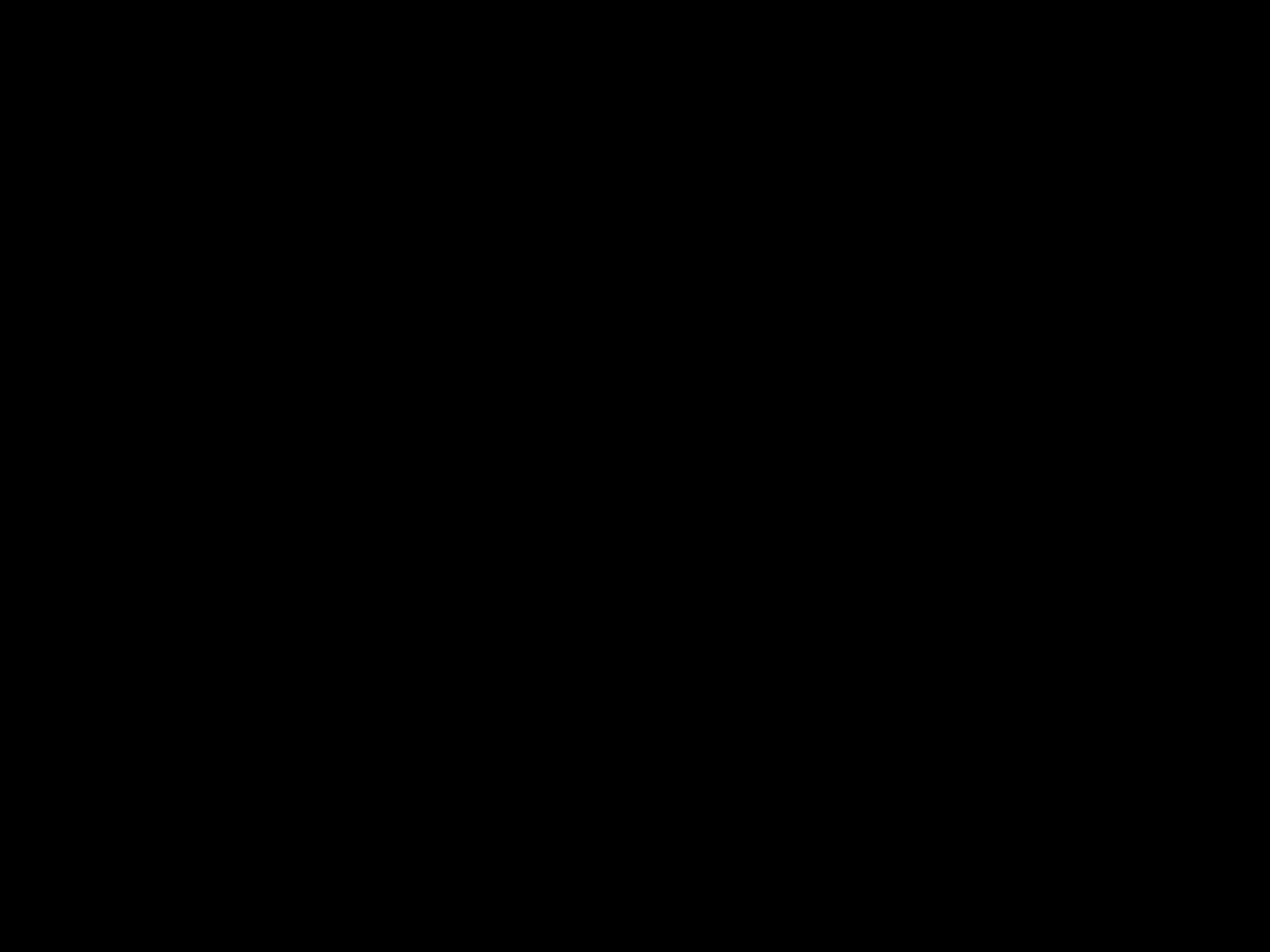 Line drawing of a manual pallet jack in three-quarter perspective, forks under a loaded wooden pallet: stacked cardboard cartons banded with strapping, with the jack's steering handle raised and the tandem load-roller wheels visible at the fork tips.